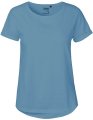 Dames T-shirt Neutral Roll Up O80012 Dusty Indigo